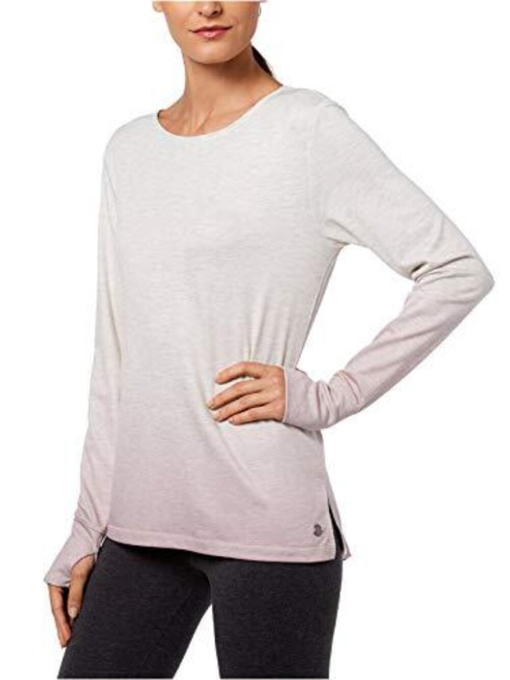 Ideology Womens Cutout Back Gradient Top